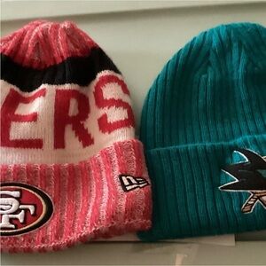 San Francisco 49ers & San Jose Sharks Beanie Hats Youth Size